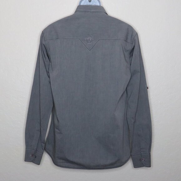Lexicon* Men's Long Sleeve Button Down‎ Curved Hem Chest Pocket Dress Shirt~ XL - Picture 2 of 12